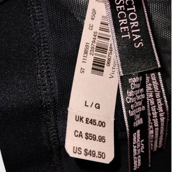 Victorias Secret | Very Sexy Long Line Bralette | Sz Large | Red Black Lace NWT - Picture 5 of 7